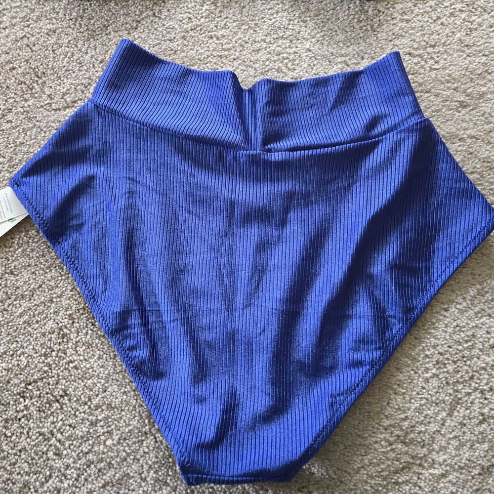 Blue Ribbed Bralette - Picture 5 of 5
